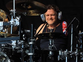Def Leppard's Rick Allen at the Stampede Round Up at Fort Calgary in Calgary, Alberta Wednesday, July 10, 2013.
