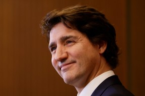 Canada's Prime Minister Justin Trudeau takes part in a press conference on Parliament Hill in Ottawa on Feb. 17, 2023.