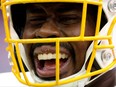 Sebastian Joseph-Day of the Los Angeles Chargers reacts after being injured in the fourth quarter against the Houston Texans at NRG Stadium on October 02, 2022 in Houston, Texas.