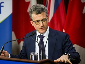 Peter Weltman, Ontario's Financial Accountability Officer, addresses media regarding the Spring 2019 Economic and Budget Outlook during a press conference at Queen's Park media studio in Toronto, Ont. on Wednesday, May 22, 2019.