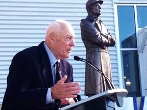 Bud Grant, who coached the Bombers from 1957 to 1956 and won four Grey Cups, passed away at age 95 on Saturday. Grant was on hand when a statue of him was unveiled at IG Field in 2014.