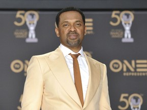 Mike Epps poses in the press room at the 50th annual NAACP Image Awards, March 30, 2019, at the Dolby Theatre in Los Angeles.