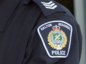 The Halton Regional Police logo is seen.