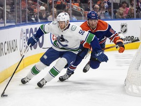 The Vancouver Canucks have signed depth defenceman Guillaume Brisebois to a two-year extension.