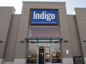 An Indigo bookstore is seen in Laval, Que., Nov. 4, 2020. Indigo says the data leak that affected current and former employees of the bookstore chain included information on medical leaves and immigration applications, as well as other sensitive information not included when the company initially disclosed the leak.