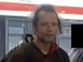 Investigators need help identifying this man who is suspected of terrorizing people at Kennedy TTC station on Friday, March 31, 2023.