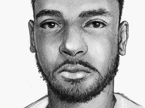 Investigators have released a sketch in an effort to identify a man found murdered inside an Oshawa house that was set on fire on Monday, March 6, 2023.