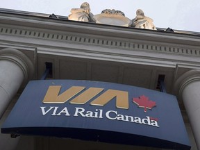 The Via Rail station is seen in Halifax on June 13, 2013. Via Rail says it's investigating after a video of a security guard telling a Muslim man not to pray at its Ottawa station went viral on social media.THE CANADIAN PRESS/Andrew Vaughan
