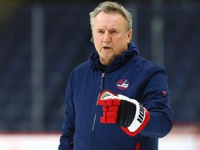 Winnipeg Jets head coach Rick Bowness during practice on Monday, Feb. 27, 2023.