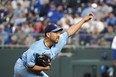 Toronto Blue Jays starting pitcher Yusei Kikuchi delivers a pitch against the Kansas City Royals.