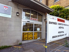 The entrance to the Lachine Hospital in June 2022.