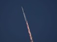 The SpaceX Starship lifts off from the launchpad during a flight test from Starbase in Boca Chica, Texas, on Thursday, April 20, 2023.