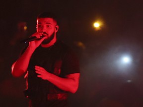Drake performs at the Scotiabank Arena in Toronto, Ont. on Tuesday August 21, 2018.