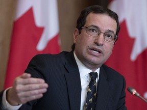 Environment Commissioner Jerry DeMarco speaks during a news conference in Ottawa, April 26, 2022.