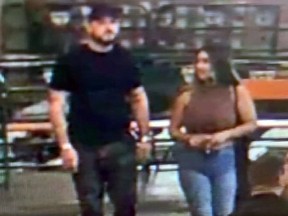 Suspect Erick Aguirre is seen with his date in a video released by Houston police.