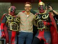 Actor Ryan Reynolds attending the Ottawa Senators game at the Canadian Tire Centre in Ottawa Thursday night.