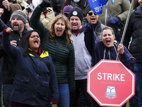 PSAC workers and supporters gather on a picket line in Ottawa, Wednesday, April 19, 2023. The strike by federal workers who are members of the Public Service Alliance of Canada has many people in the agriculture sector worried.