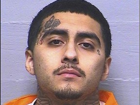 This March 30, 3023, photo provided by The California Department of Corrections and Rehabilitation shows inmate Jaime Brugada Valdez also know as MoneySign Suede.