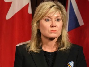 Mississauga Mayor Bonnie Crombie at a news conference at the Ontario legislature in Toronto on Thursday, May 18, 2023.