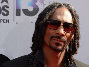 Snoop Dog, as he arrives for the 2013 BET Awards at the Nokia Theatre L.A. Live in Los Angeles, California.