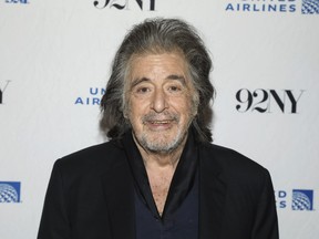 Actor Al Pacino poses backstage before his conversation at the 92nd Street Y on Wednesday, April 19, 2023, in New York.