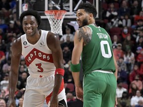 Toronto Raptors forward O.G. Anunoby (3) has won the NBA's steals title and is a strong candidate for the all-defensive first team.