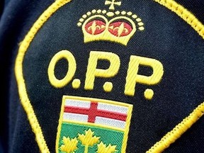 Close up of an OPP badge.