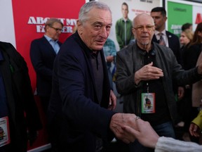 Robert De Niro arrives on the red carpet during the premiere of his film “About My Father” in New York City, May 9, 2023.