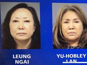 Two of four women charged by Peel Regional Police for allegedly running a bawdy house in a Mississauga condo.