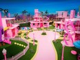 Set of Barbie movie.