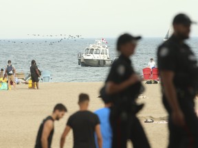 Toronto Police were out in force at Ashbridge's Bay and Woodbine Beach Parks on Thursday, June 30, 2022.