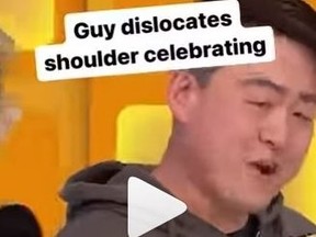 A contenstant named Henry dislocated his shoulder celebrating on The Price is Right.