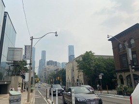 You could see the haze and even smell wildfires in parts of Toronto and the rest of the GTA on Tuesday. This photo came from a tweet from Twitter user @carlabosacki