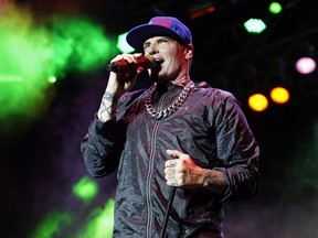 Vanilla Ice performs during the "I Love The 90's" tour on Sunday, Aug. 7, 2022, at RiverEdge Park in Aurora, Ill.