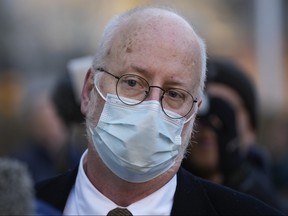 Robert Hadden leaves the federal courthouse in New York, Tuesday, Jan. 24, 2023. Hadden, a gynecologist who molested patients during a decades long career, was convicted of federal sex trafficking charges Tuesday, after nine former patients told a New York jury how the doctor they once trusted attacked them sexually when they were most vulnerable.