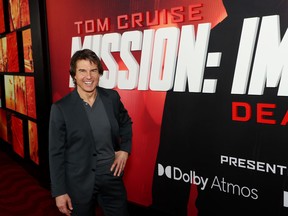 Tom Cruise attends the premiere of “Mission: Impossible – Dead Reckoning Part One” presented by Paramount Pictures and Skydance at Jazz at Lincoln Center on July 10, 2023, in New York.