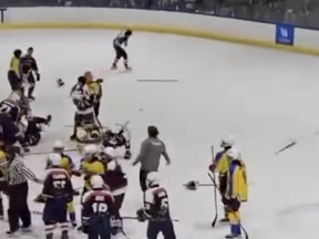 Tempers flared in Bangkok recently, though one hockey player tried to lighten the mood.