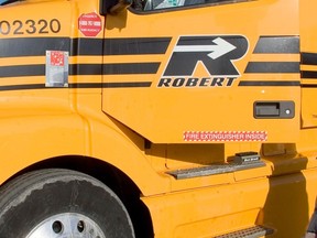 A Groupe Robert transport truck.