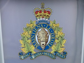 RCMP say a stabbing has left a teenage boy with life-altering injuries and another with serious injuries during a fight in Thompson, Manitoba. The RCMP logo is seen on a podium ahead of a news conference, in St. John's, Saturday, June 24, 2023.