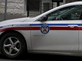 A Toronto Police parking enforcement vehicle is seen on Jan. 14, 2021.
