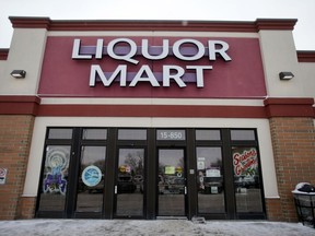 Manitoba Liquor Mart at Burrows Avenue and Keewatin Street, in Winnipeg