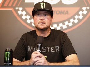 NASCAR Cup Series driver, Kurt Busch announces his retirement from racing prior to the NASCAR Cup Series Coke Zero Sugar 400 at Daytona International Speedway on August 26, 2023 in Daytona Beach, Florida.