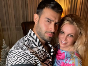 A photo of Sam Asghari and Britney Spears during happier times.