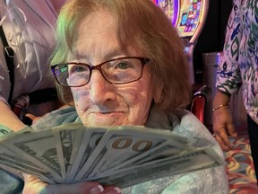 Centenarian Serafina Papia Peterson hit the jackpot at a Milwaukee casino while celebrating her 106th birthday.