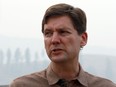 British Columbia Premier David Eby is calling on the Bank of Canada to halt further interest rate hikes. Eby speaks to media following a tour of the Tselletkwe Lodge in Kamloops, B.C., Tuesday, Aug. 22, 2023.