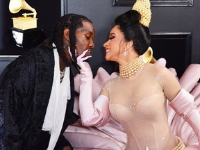 Cardi B and Offset at the 2019 Grammys.