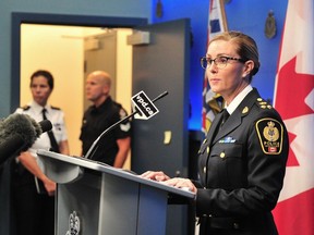 Vancouver Police Deputy Chief Fiona Wilson provides details on Project Scrimmage, a series of cold case sexual assaults that occurred between July 1, 2009 and December 24, 2010, in Vancouver B.C. on August 30, 2023. (NICK PROCAYLO/PNG) 00102074A [PNG Merlin Archive]
