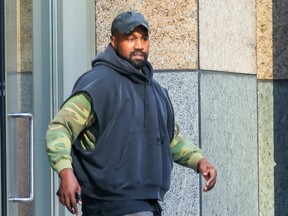 Kanye West is seen in Los Angeles on August 10, 2022.