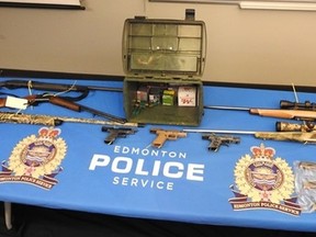 Items seized during the 2019 police investigation of Craig Darren Jacobs, who on Oct. 6, 2023, lost a bid to overturn his conviction on two counts of transferring restricted firearms.