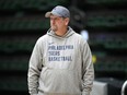 Philadelphia 76ers head coach Nick Nurse looks on during the NBA basketball team's practice on Thursday, Oct. 5, 2023, in Fort Collins, Colo.